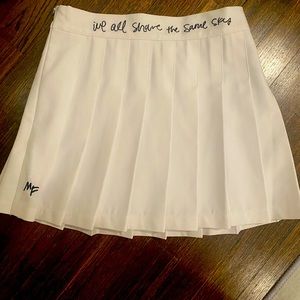 White cute mini skirt